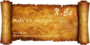 Nyári Csilla névjegykártya