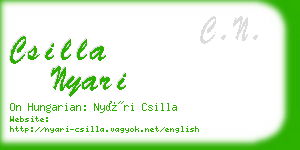 csilla nyari business card